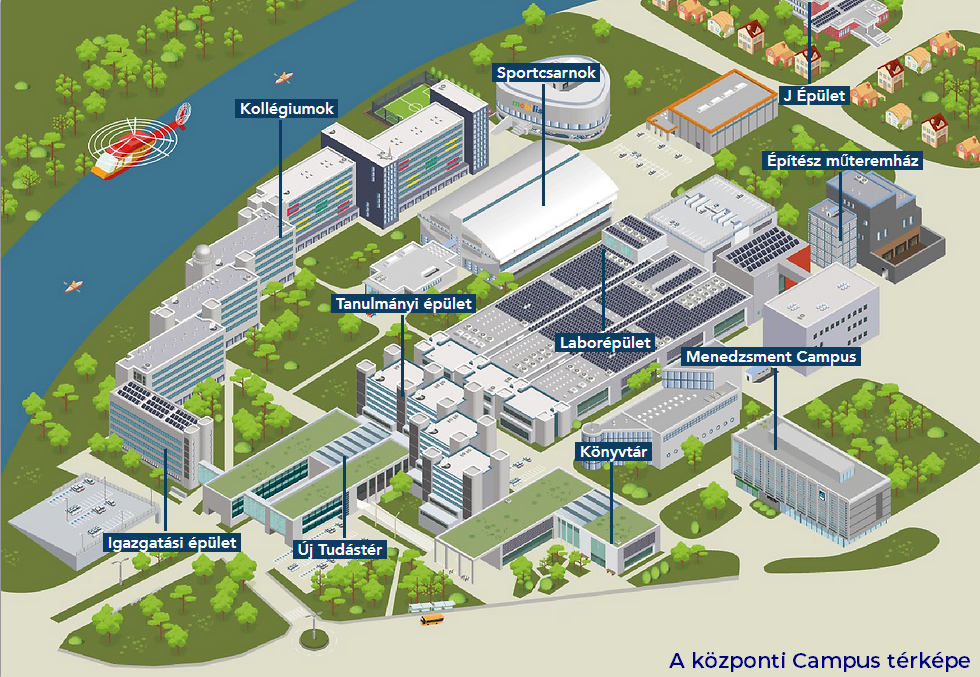 A központi Campus térképe